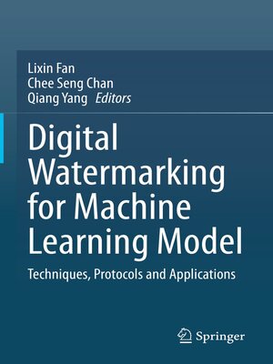 cover image of Digital Watermarking for Machine Learning Model